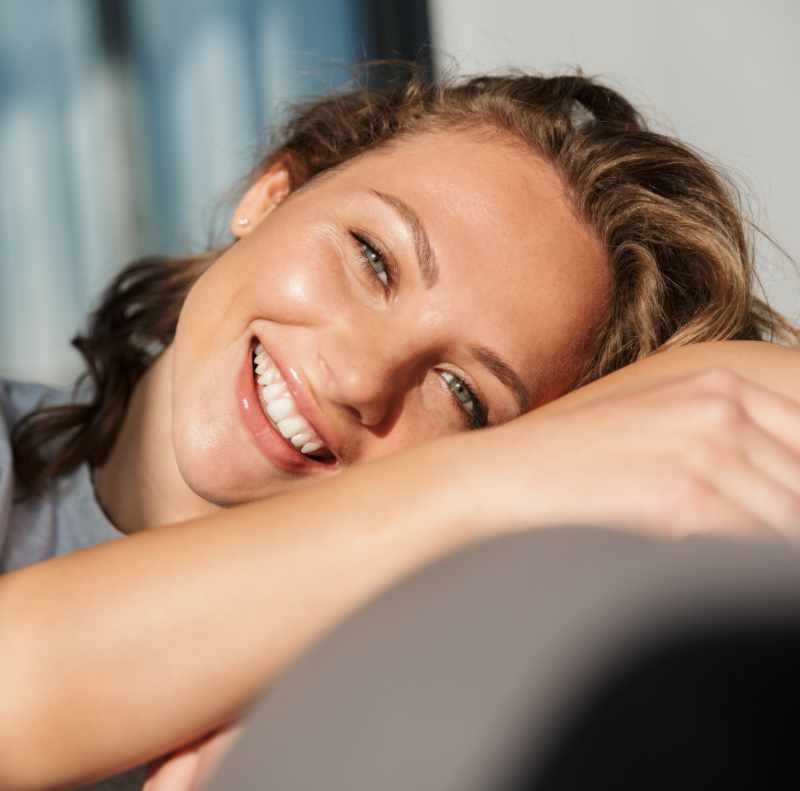 Woman smiling